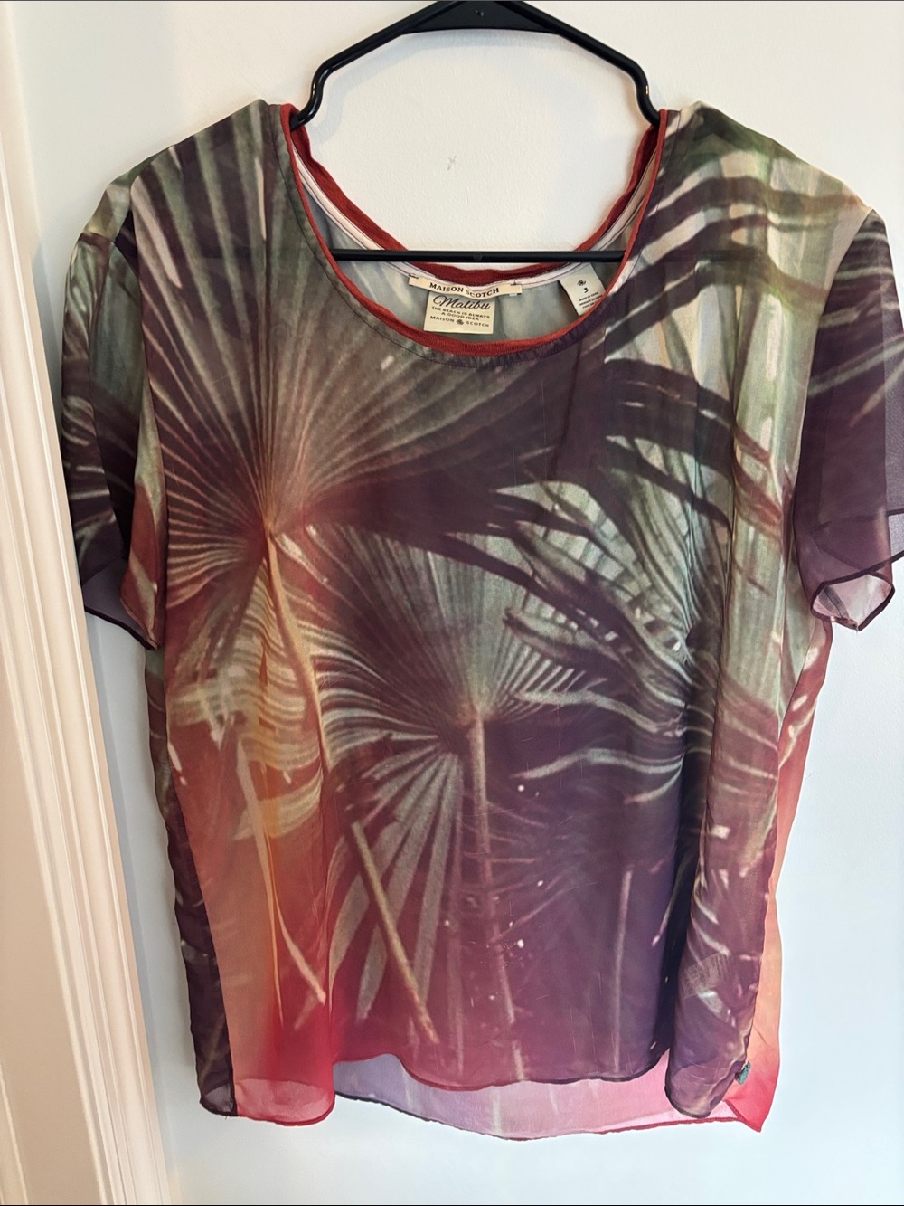 Scotch and Soda Maison See-Through Palm Tee